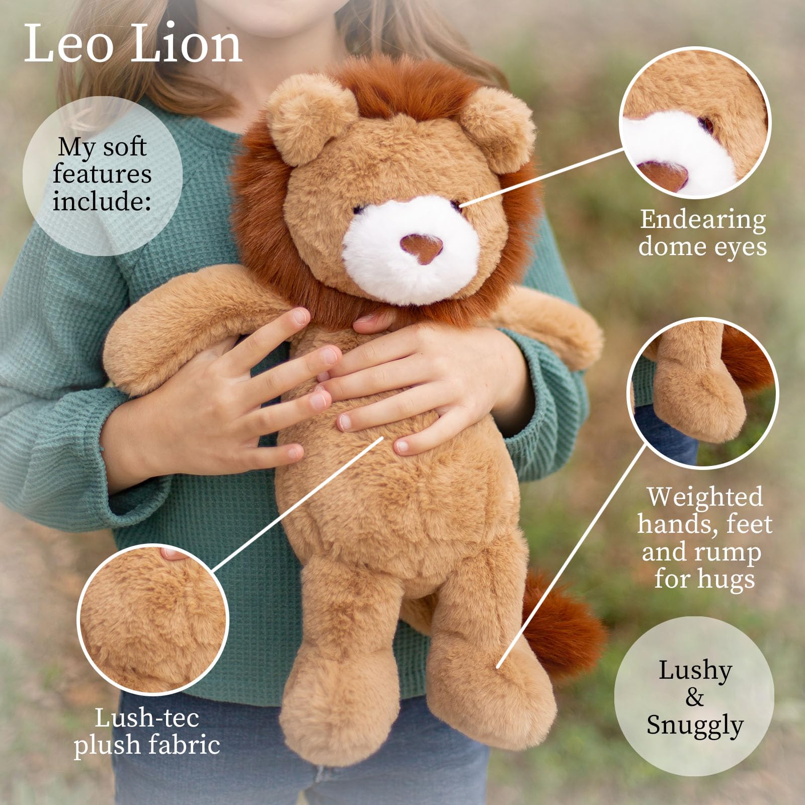 World's Softest Plush Stuffed Animal for Baby, Toddler, Kids, Adults - Adorable Toy Made from Kid-Friendly, Quality Materials - Lushee Lion, 16"