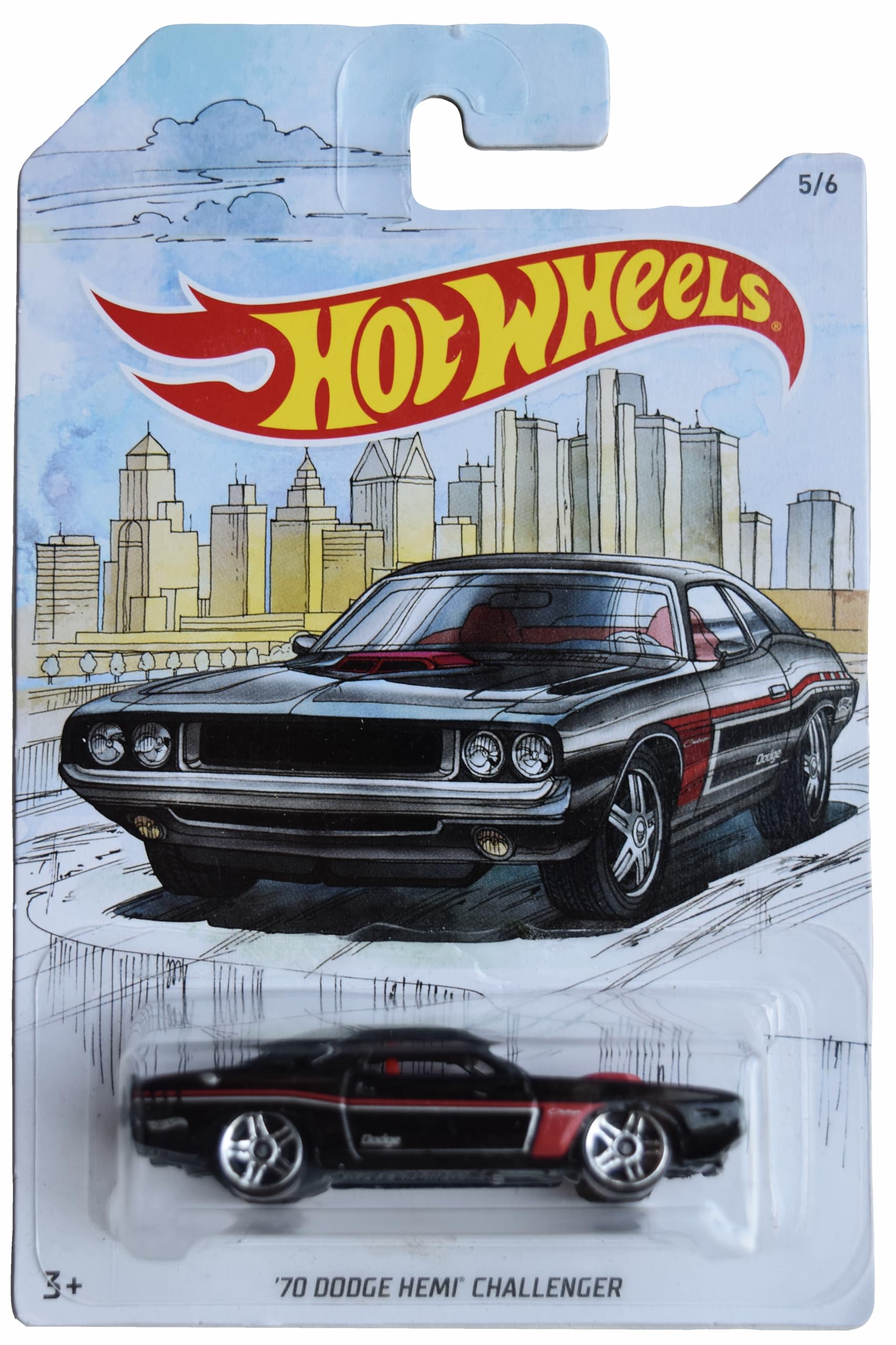 Hot Wheels '70 Dodge Hemi Challenger, Black 5/6