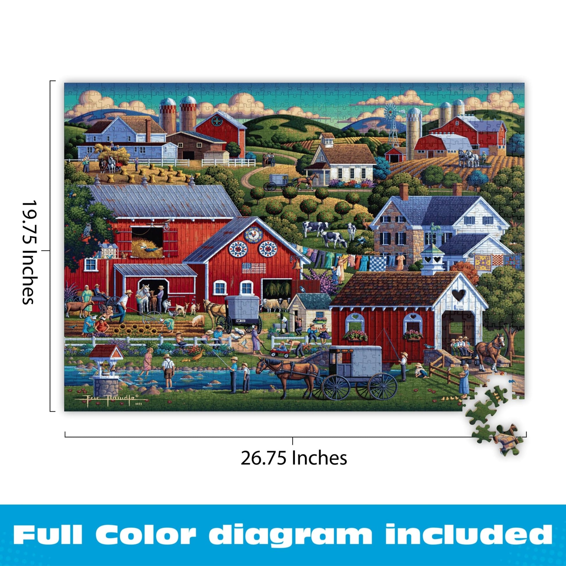 Buffalo Games - Eric Dowdle Amish Country - 1000 Piece Puzzle for Adults