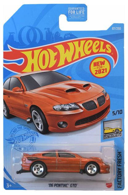 Hot Wheels '06 Pontiac GTO, [Burnt Orange] 87/250 Factory Fresh 5/10