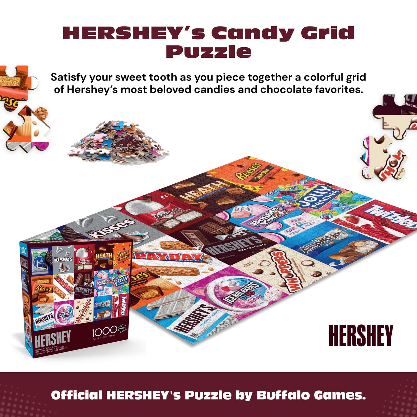 Buffalo Games - Hershey Candy Grid - 1000 Piece Jigsaw Puzzle for Adults