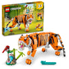LEGO Creator 3 in 1 Majestic Tiger Building Set, Transforms from Tiger to Panda or Koi Fish Set, Animal Figures, Collectible Building Toy, Gifts