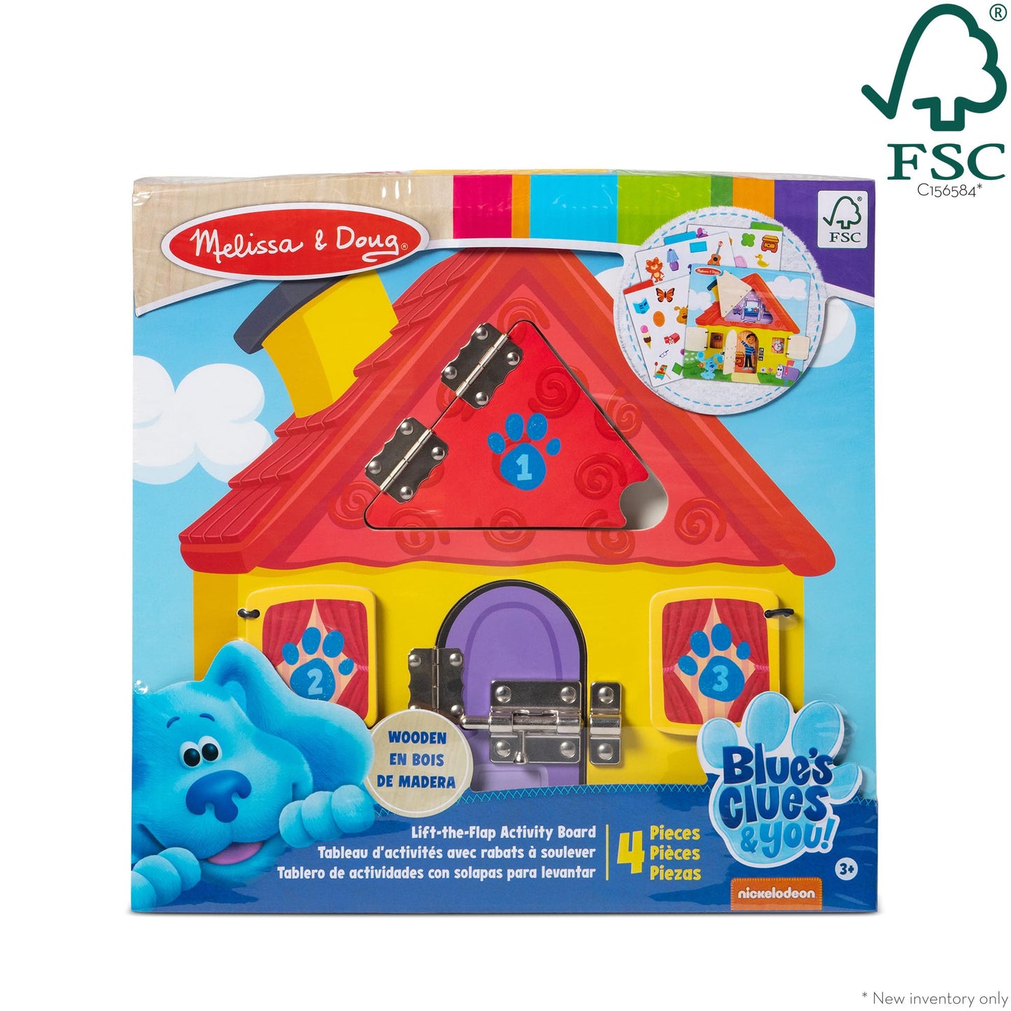 Melissa & Doug Blue’s Clues & You! Wooden Activity Board with Clue Cards - FSC Certified
