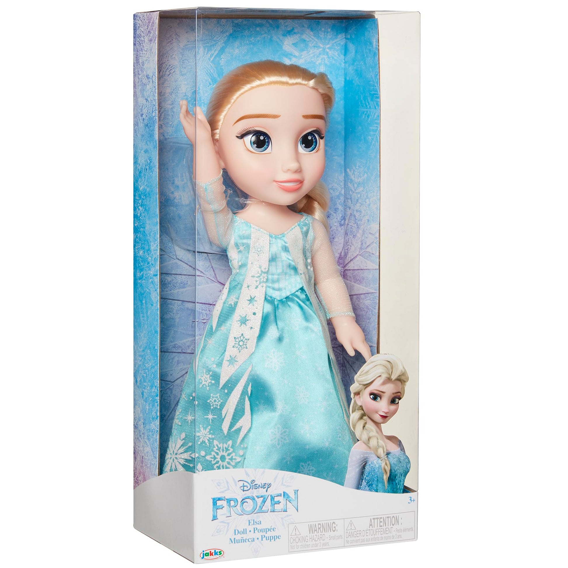 Disney Frozen Elsa Doll with Movie Inspired ICY Blue Outfit, Blue Shoes & Long Braided Hair Style - Approximately 14" Tall, for Girls Ages 3 Year & Up