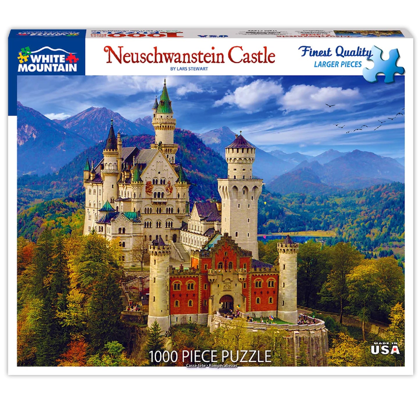 White Mountain Puzzles Neuschwanstein Castle - 1000 Piece Jigsaw Puzzle, 144 months to 1188 months
