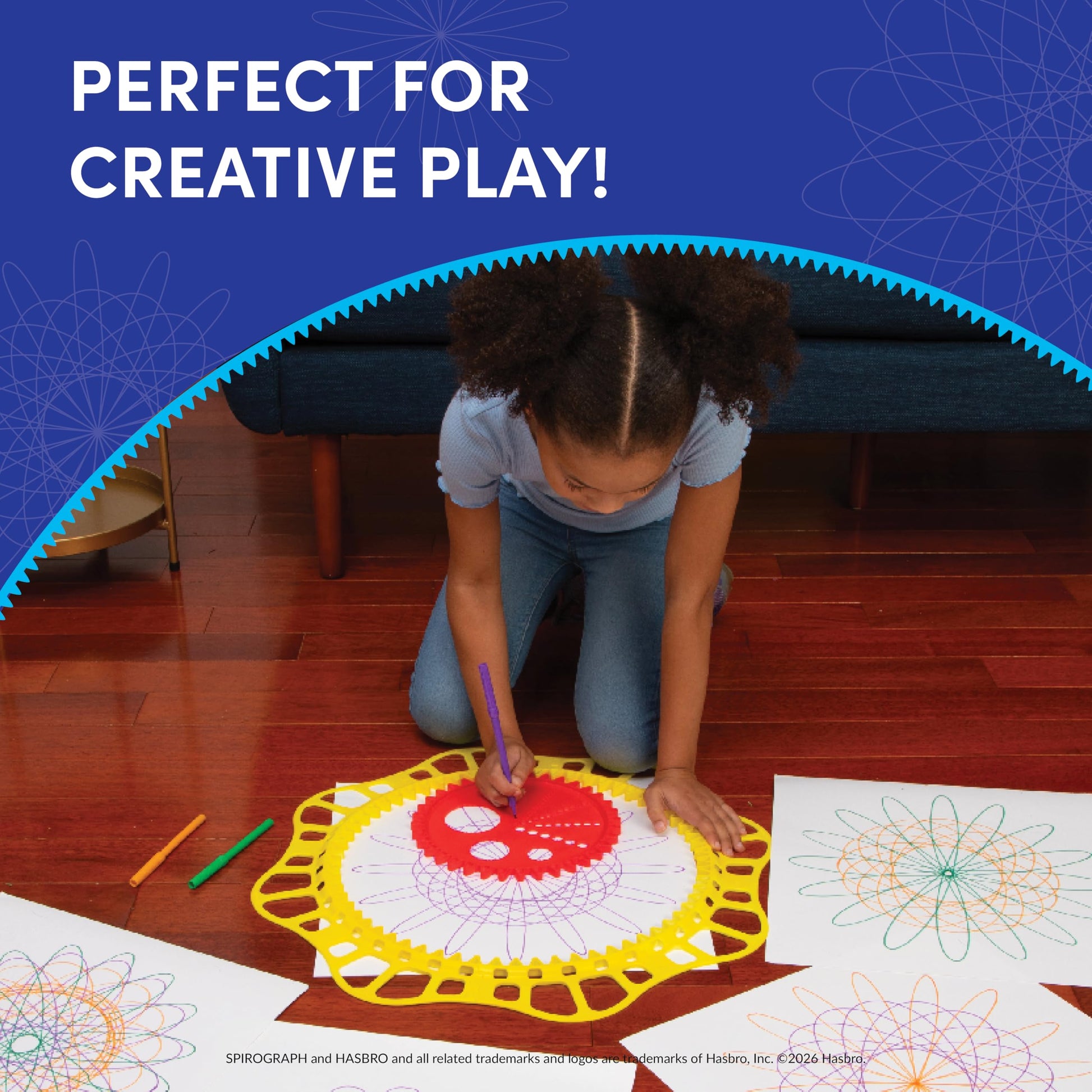 Spirograph Giant, Arts and Crafts, Kids Toys, Art Supplies, Craft Supplies, Drawing Kit, Spiral Art, Classic Gear Design Kit, Markers, Ages 8+