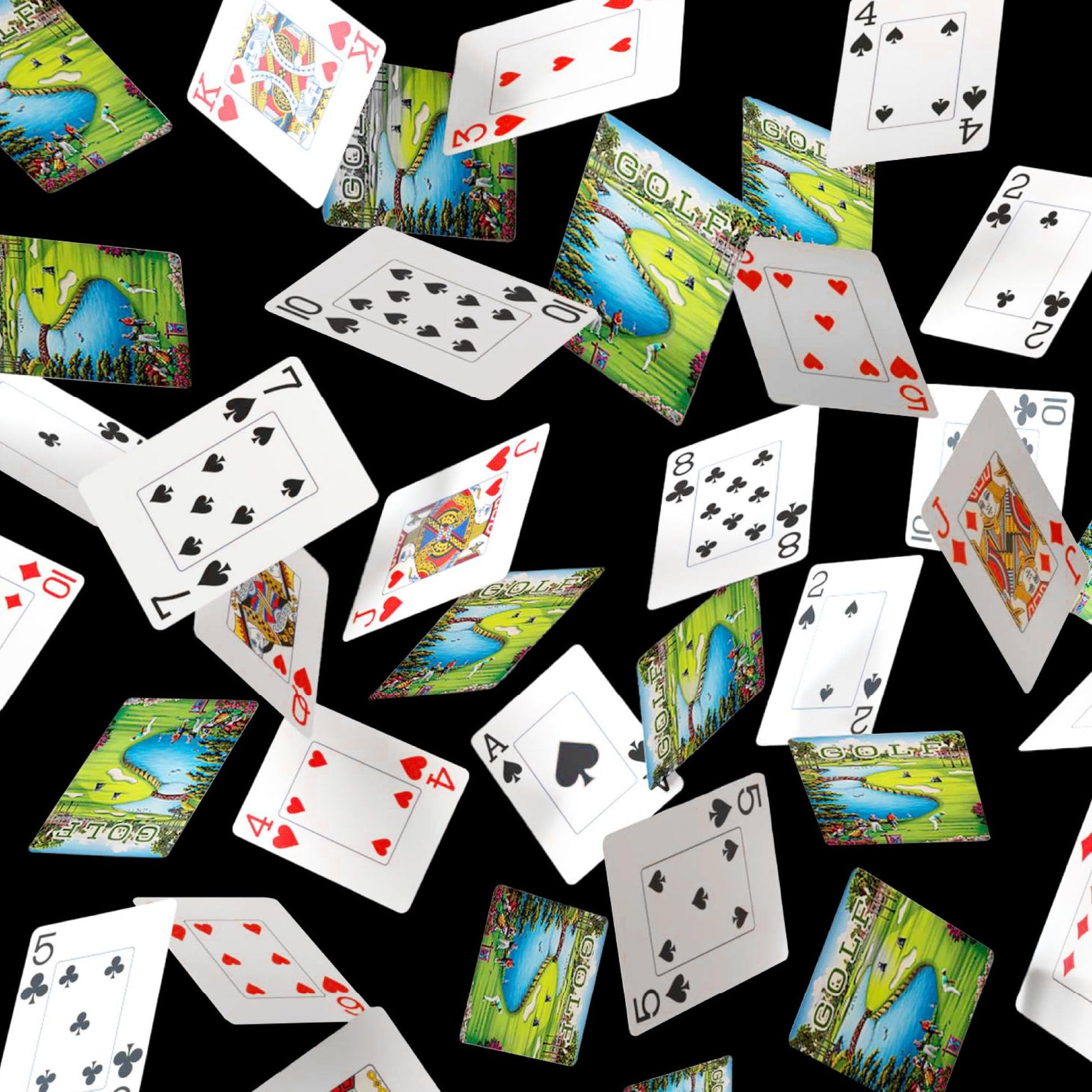 Boardwalk Puzzles Premium Featherlight Unique Playing Cards, Fun Themed Deck for Home and Travel | Golf