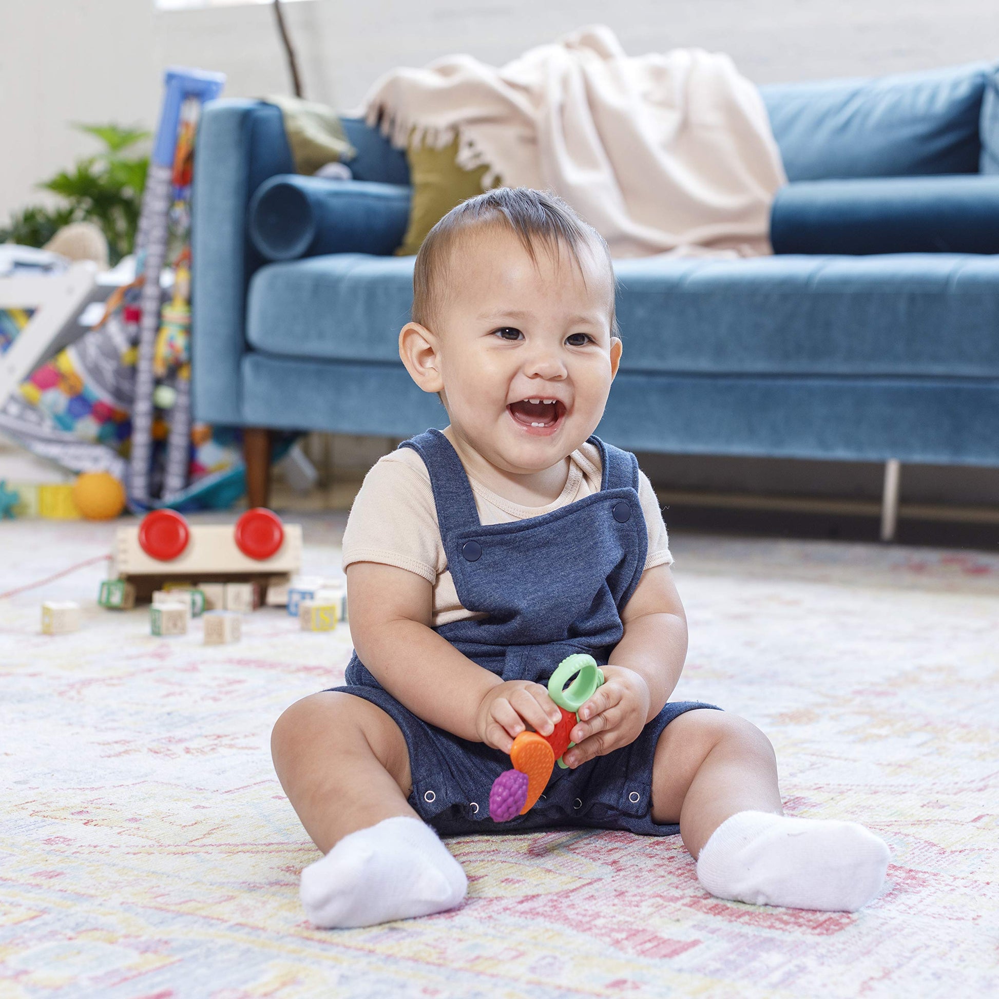 Infantino Lil' Nibbles Textured Silicone Teether Fruit Kabob