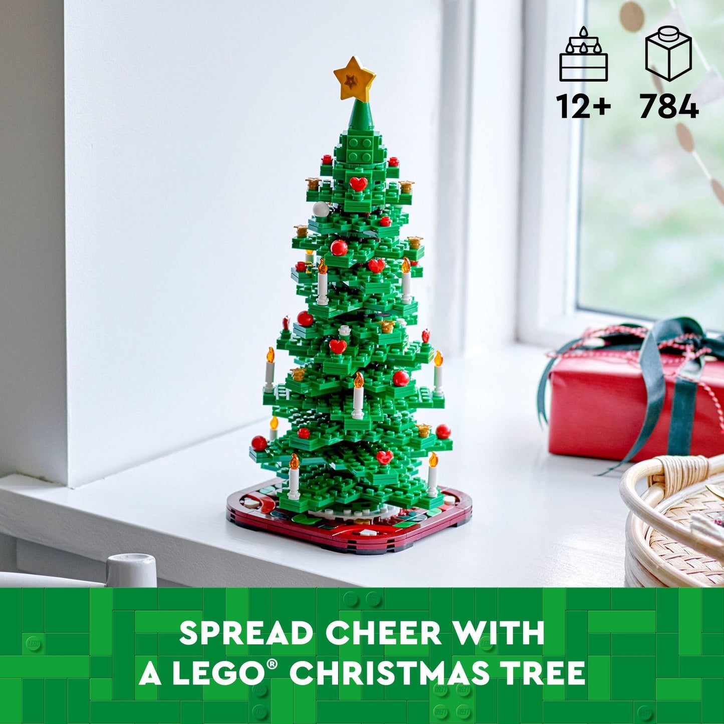 LEGO Christmas Tree - Building Toys for Kids, Boys & Girls, Ages 12+ - Mini Christmas Tree Decorations for Tabletop & Home - Gifts for Boys & Girls