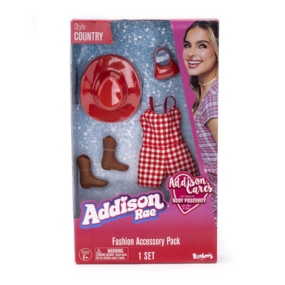 Addison Rae Fashion Accessory Packs - Country; Perfect complement to The Fashion or Singing Doll, Clothing and Accessories only