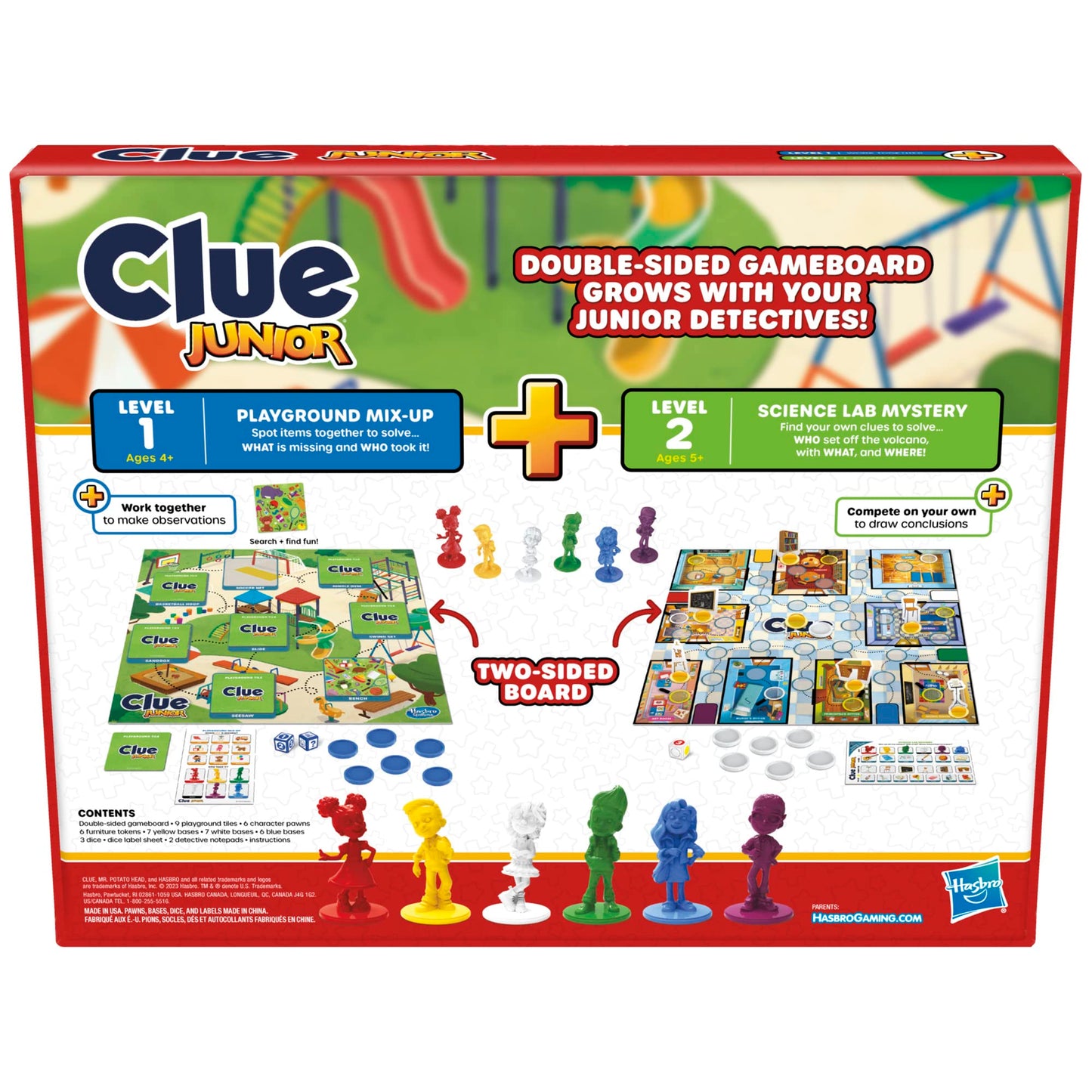 Hasbro Gaming Clue Junior Board Game | 2-Sided Gameboard, 2 Games in 1 | 2 to 6 Players | Mystery Games for Kids | Back to School Gifts | Classroom