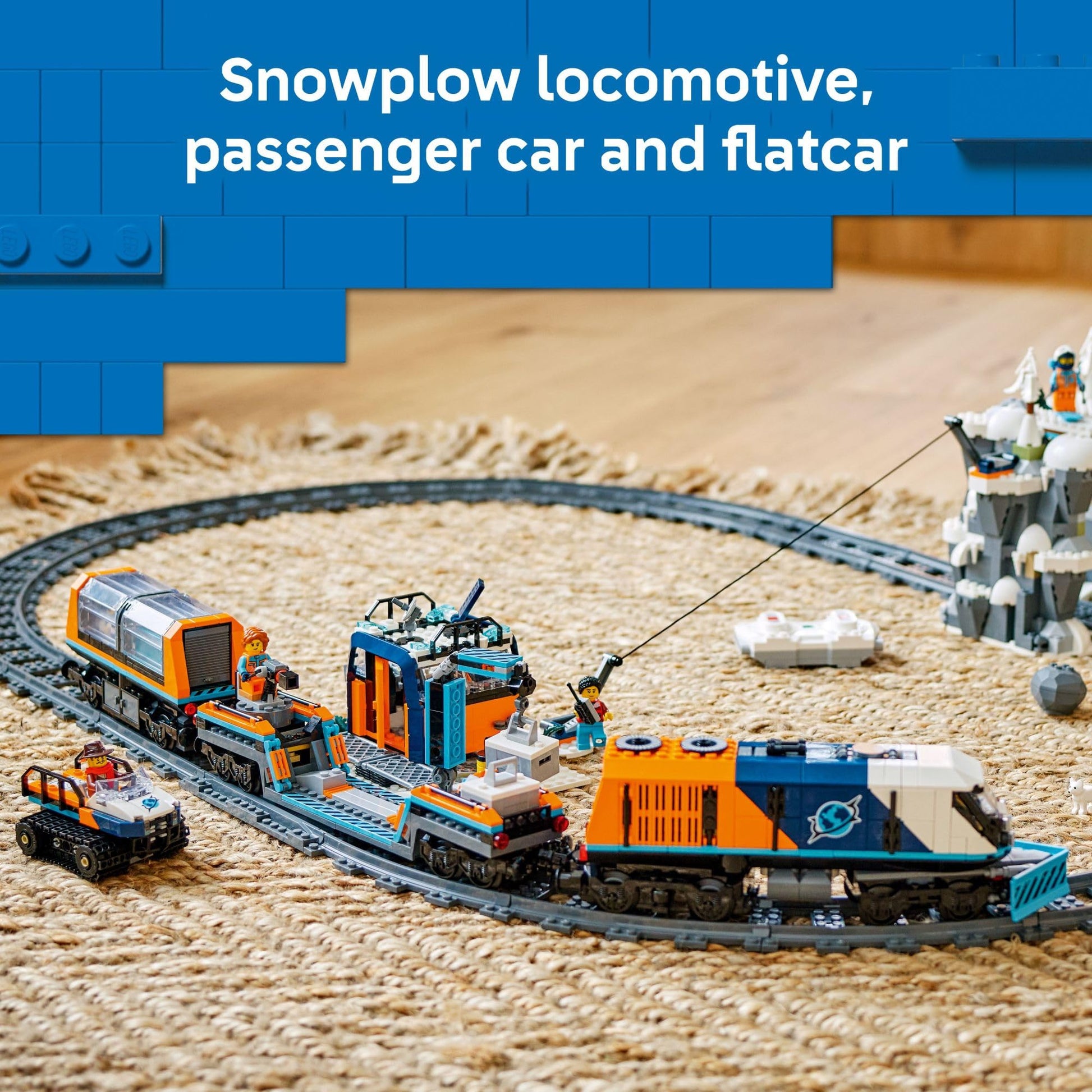 LEGO City Explorers' Arctic Polar Express Train Set - Building & Learning Toys for Kids - Remote Controlled Train for Boys & Girls, Ages 7+ - with 6