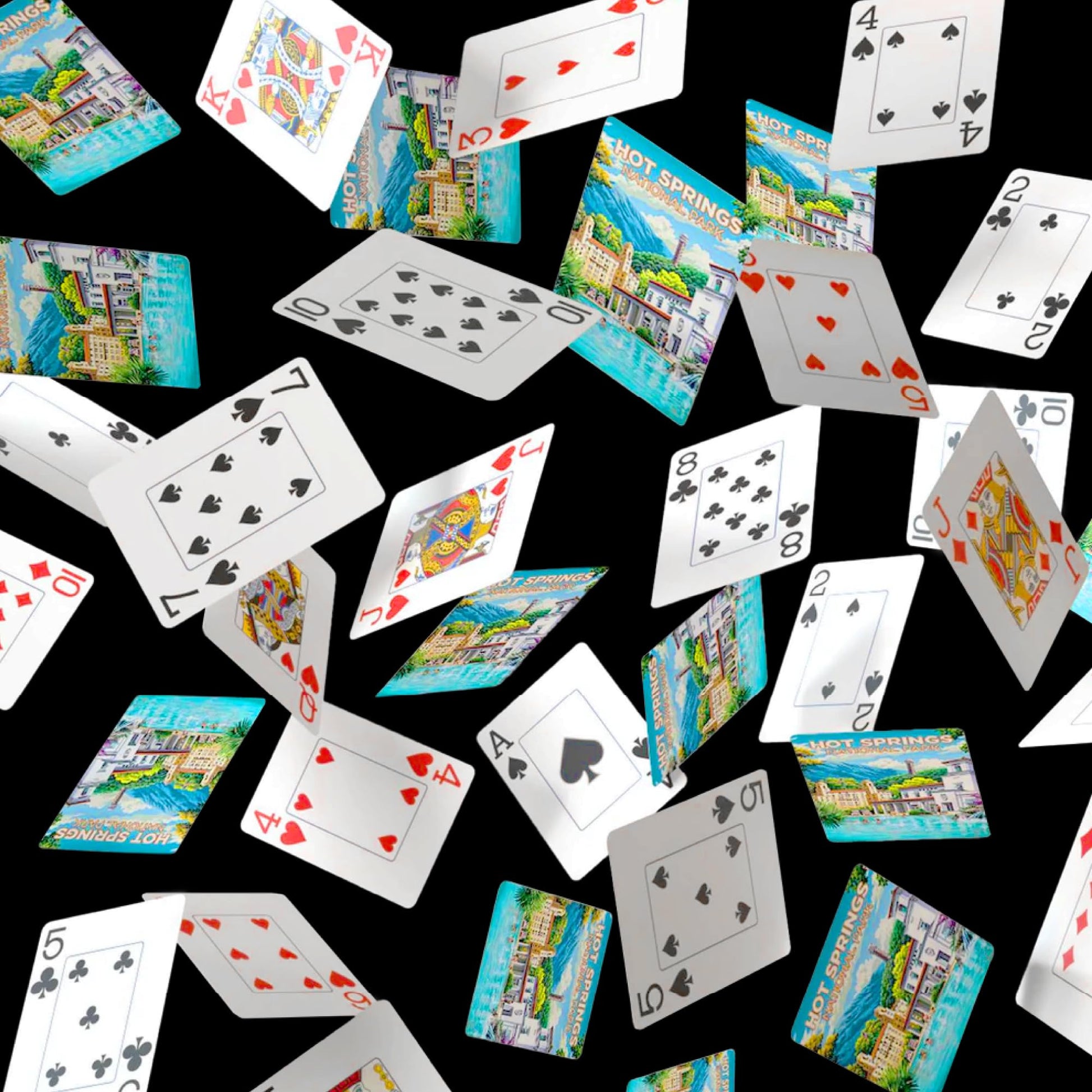 Boardwalk Puzzles Hot Springs National Park, Featherlight Unique Playing Cards, Fun Themed Deck for Home and Travel