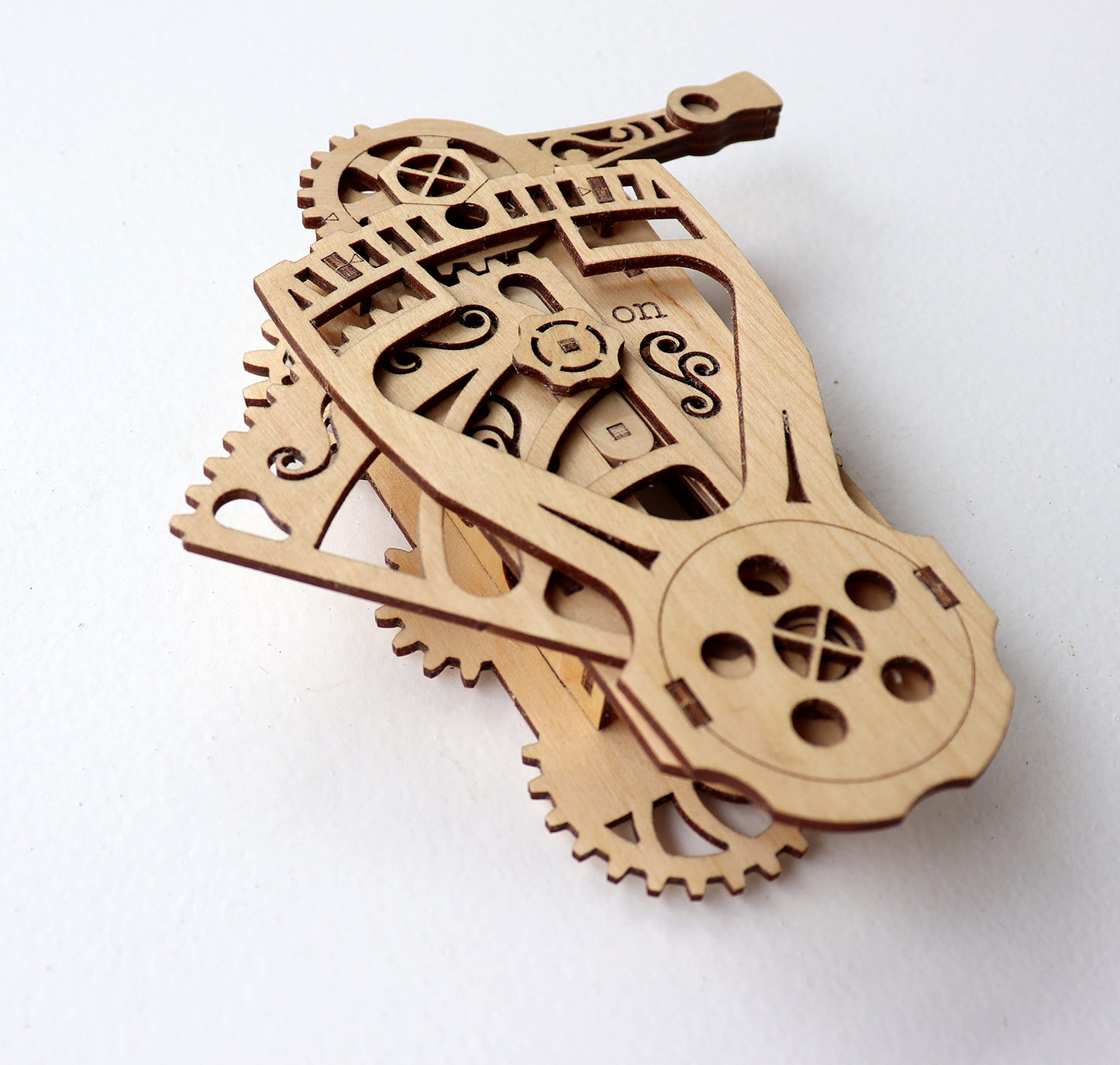 ABONG Gear and Cam Light Switch 3D Wood Model Kit | Includes 41 Pieces and Video Build Guide | Replaces Basic Light Switch Cover | Decorate Yourself