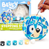 Bluey Paint Your Own Stepping Stone, Design 7 DIY Stone Art, Fun Kit for Kids, Less Mess Paintable Stones Art Set, Great Summer Activity Kids Ages 8