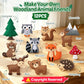 CiyvoLyeen Woodland Animals Craft Kit Kids DIY Crafting and Sewing Set Woodland Animals Felt Plushie for Girls and Boys Educational Beginners Sewing