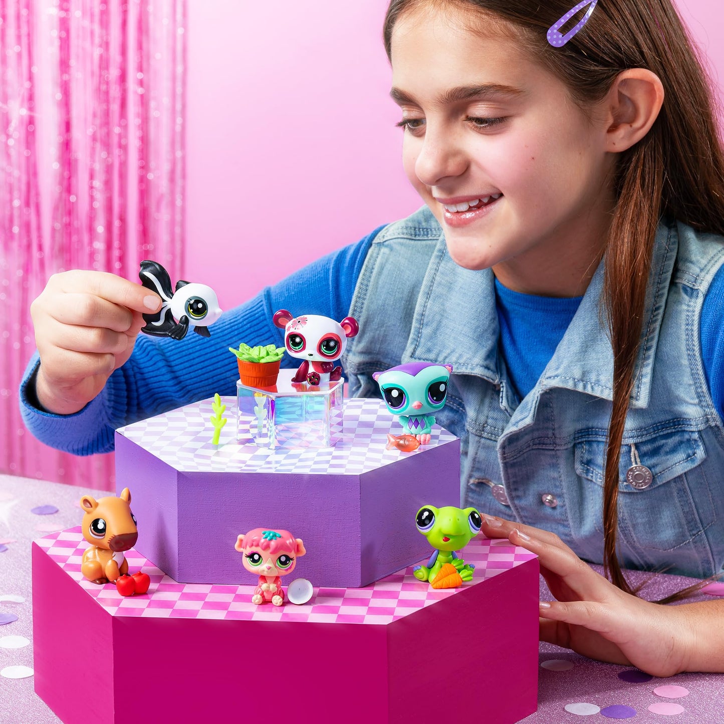 Littlest Pet Shop - Pet Surprise Display - Series 3 18 Pets Collector Set + 1 Bonus Pet, Gen 7 Authentic LPS Bobble Head Toy Figure, Collectible Toy