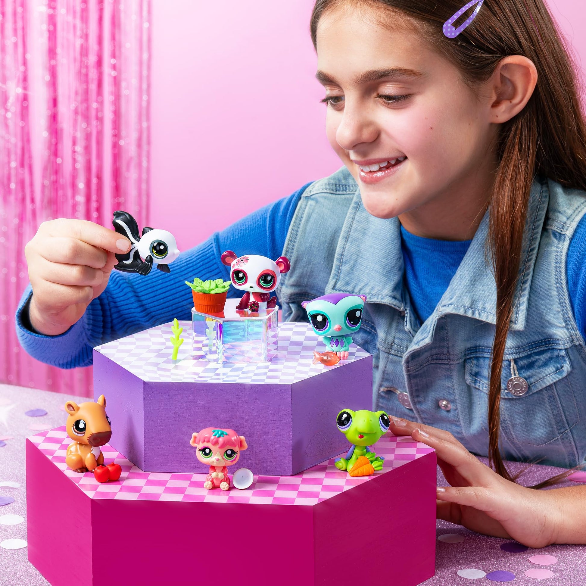 Littlest Pet Shop - Pet Surprise Display - Series 3 18 Pets Collector Set + 1 Bonus Pet, Gen 7 Authentic LPS Bobble Head Toy Figure, Collectible Toy