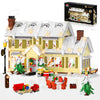 Premium Christmas Holiday House Building Set with LED Light, 2046 PCS DIY Christmas Vacation Snow Village Kit, Collectible Decor for Adults & Family