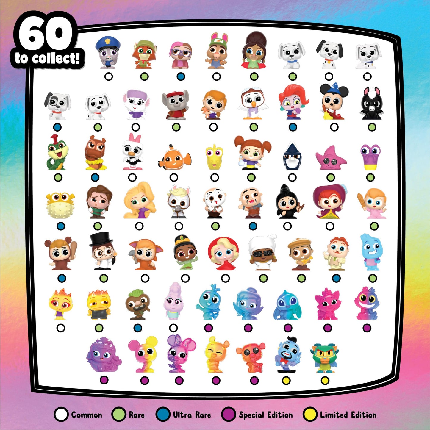 Disney Doorables Multi Peek Technicolor Takeover, 1.5-inch Collectible Figurines, 5-7 Figures Inside, Kids Toys for Ages 5 Up by Just Play