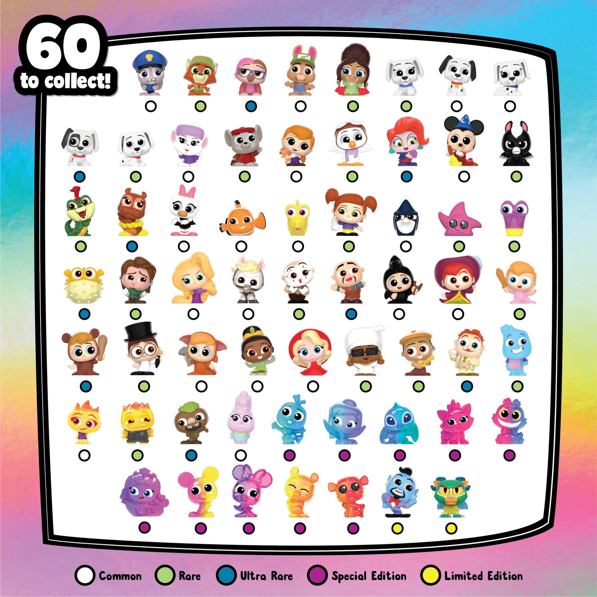 Disney Doorables Multi Peek Technicolor Takeover, 1.5-inch Collectible Figurines, 5-7 Figures Inside, Kids Toys for Ages 5 Up by Just Play