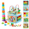 Vomocent Wooden Activity Cube for 1 Year Old Kids, Educational Learning Bead Maze for Toddler Age 1-3, Developmental Montessori Toys for 12-36 Months