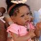 HOOMAI Lifelike Reborn Baby Dolls with Soft Body African American Realistic Girl Doll 22.8 Inch Best Birthday Gift Set