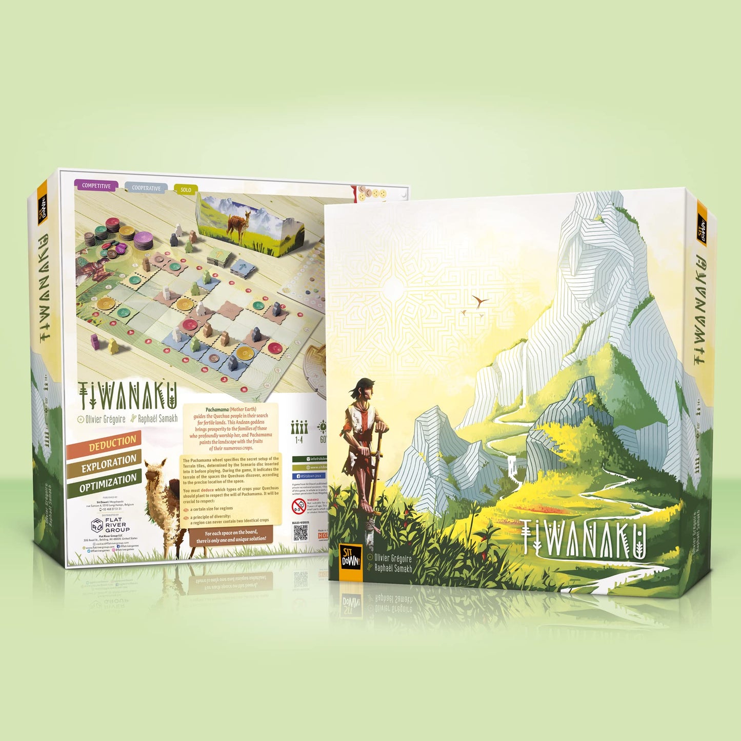 Sit Down! Tiwanaku - Sit Down! Strategy Board Game, Deduction Exploration Optimization, Pachamama Mother Earth Wheel, Play Solo Mode Or with Up to 4