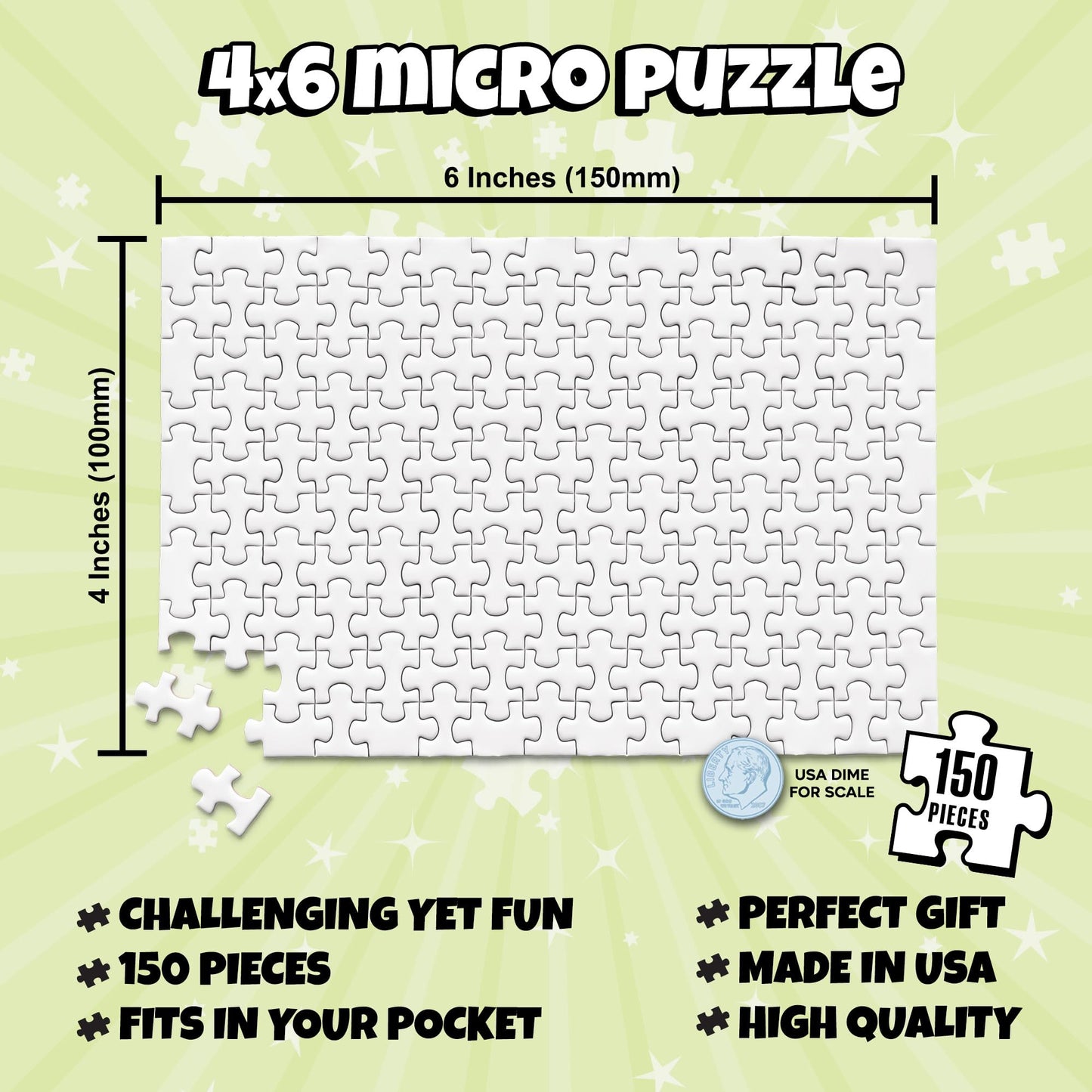 Micro Puzzles Happy Campers Mini Jigsaw Puzzle for Adults - 150 Piece Small Pocket Puzzle 4x6 Inches, Cute Travel Puzzle, Unique Gift Idea - Made in