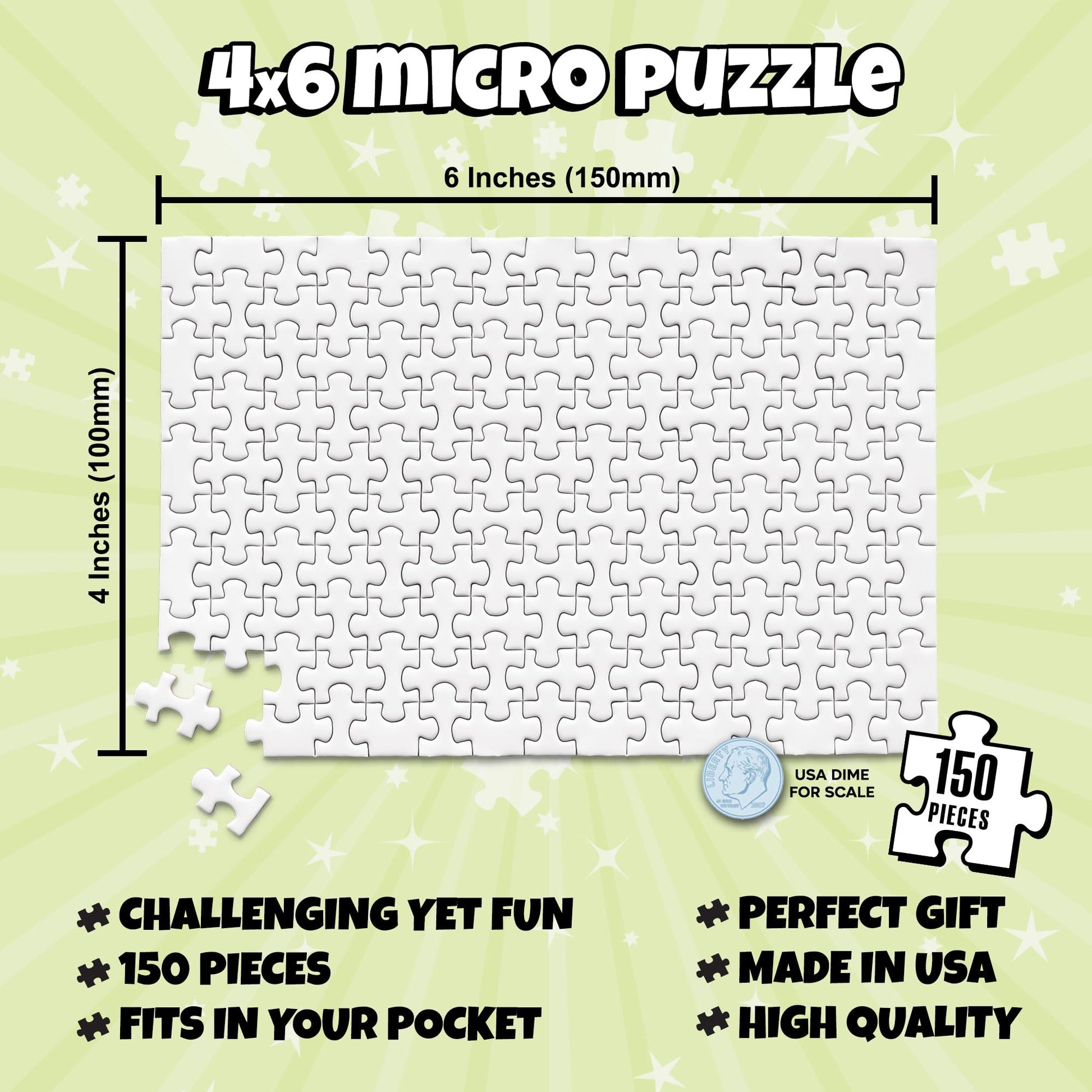 Micro Puzzles Happy Campers Mini Jigsaw Puzzle for Adults - 150 Piece Small Pocket Puzzle 4x6 Inches, Cute Travel Puzzle, Unique Gift Idea - Made in