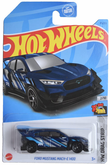 Hot Wheels Ford Mustang Mach-E 1400, 1:64 Scale Die-Cast Car, Blue, Kid, Unisex, 7 x 4 x 2 Inches