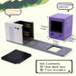 Retro Gaming Console Appearance MTG Deck Box with Commander Display, Card Deck Case Fit 120 Single Sleeved Cards, PU Leather Magnetic Card Storage Box