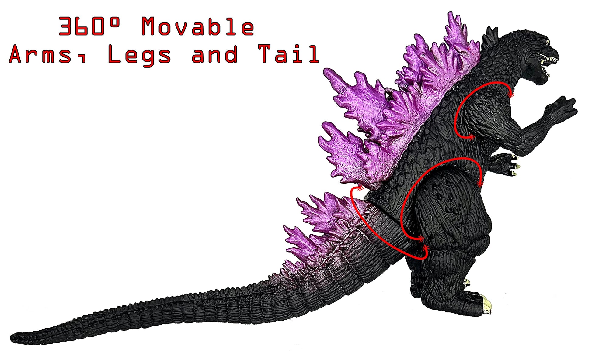 TwCare Godzilla Toy Action Figure: King of The Monsters, 2020 Movie Series Movable Joints Soft Vinyl, Carry Bag