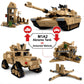 General Jim's 2-in-1 Military Brick Building Set - WWII US Army M1A2 Tank or Humvee with Rotating Turret, Adjustable Gun & Accessories - 1463-Piece