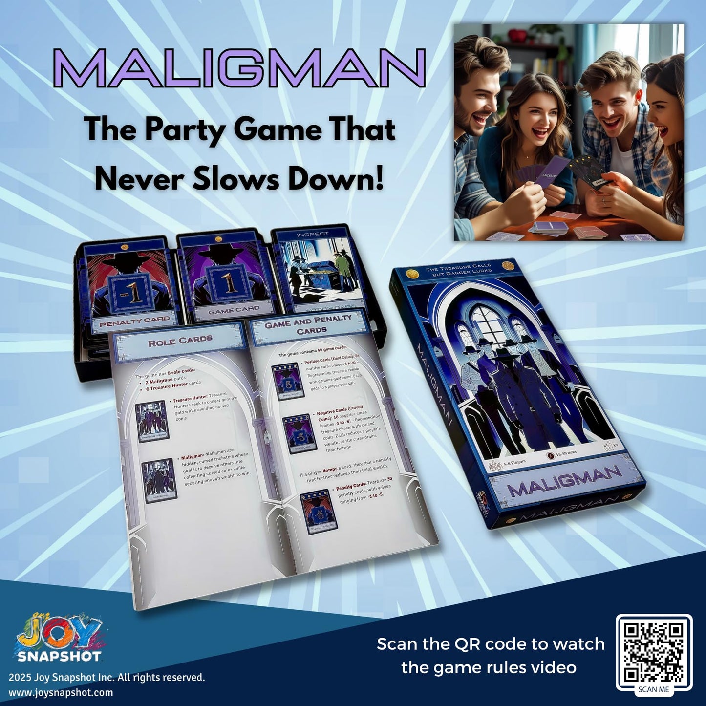 Maligman - A Strategic Social Deduction Card Game | Hidden Roles, Deception & Bluffing | Kids and Adults Card Game | Exciting Party & Family Game