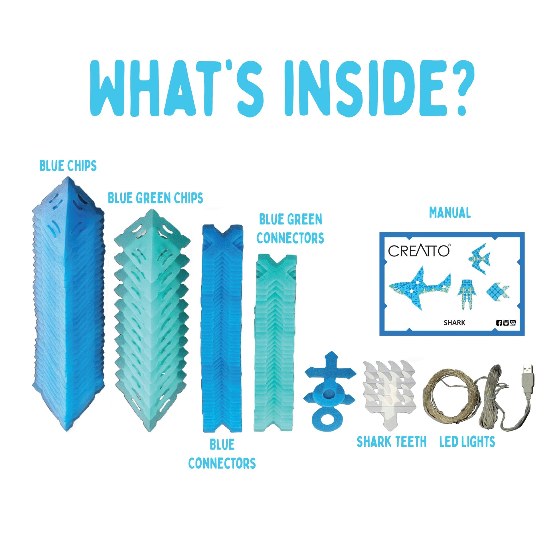 Creatto: Shimmer Shark & Ocean Pals Light-Up Craft Puzzle from Thames & Kosmos
