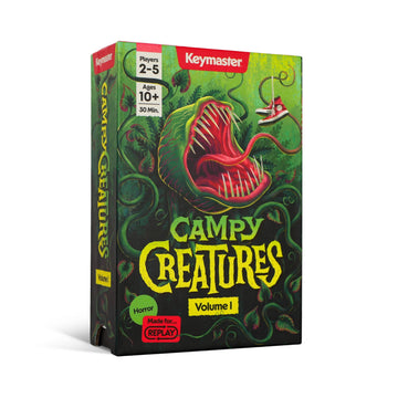 Keymaster Games Campy Creatures Vol. 1 - Hilariously Fun Trick-Taking Game! Perfect Card Game & Board Game for Adults & Families - Flip Cards