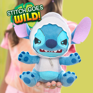Disney Stitch Goes Wild Small Plush - Stitch Shark, Soft Collectible Plush Stuffed Animal Toy with Wild Details, Cute & Fluffy, for Kids, Fans