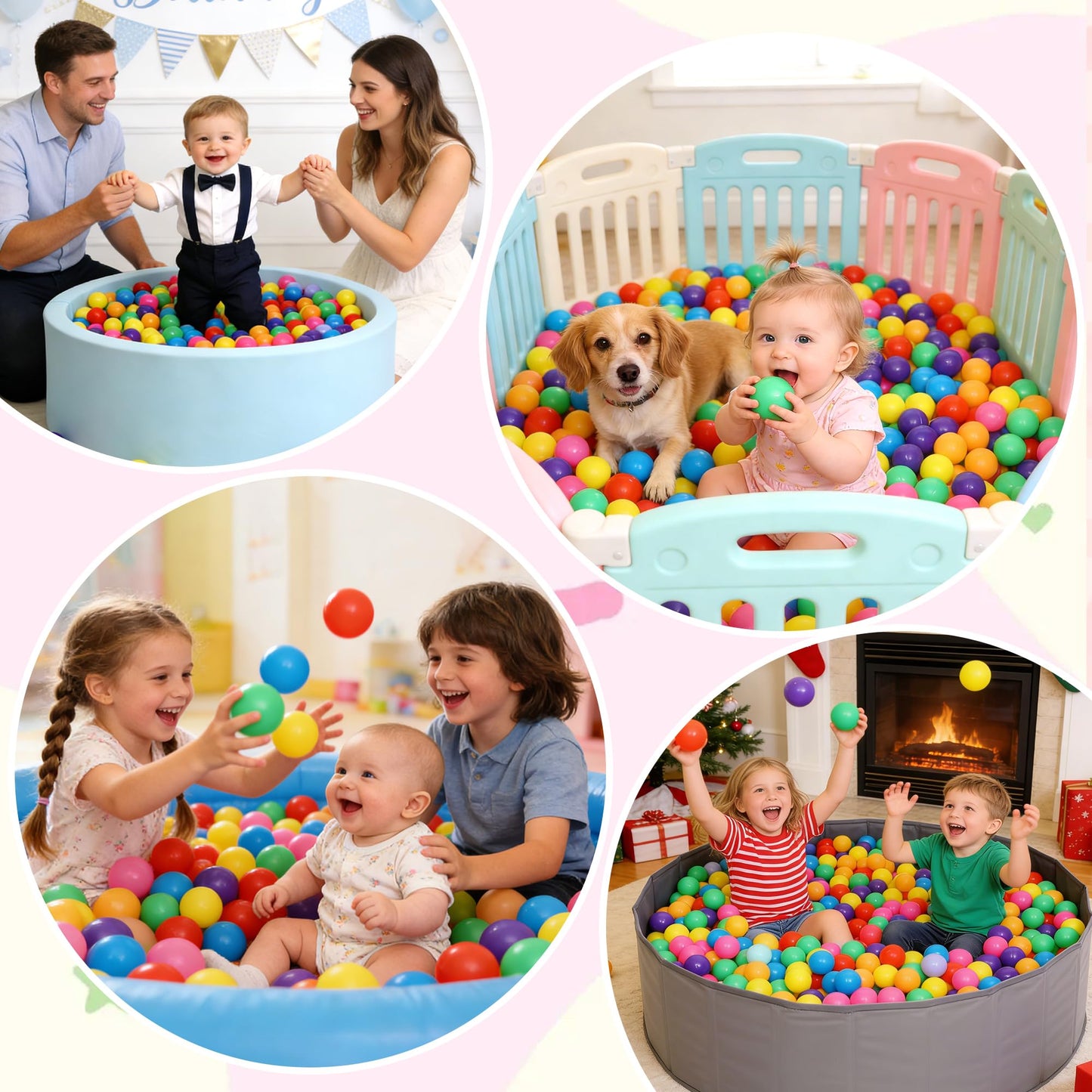 Vanland Ball Pit Balls, Plastic Playpen Toys for Babies Toddlers and Kids