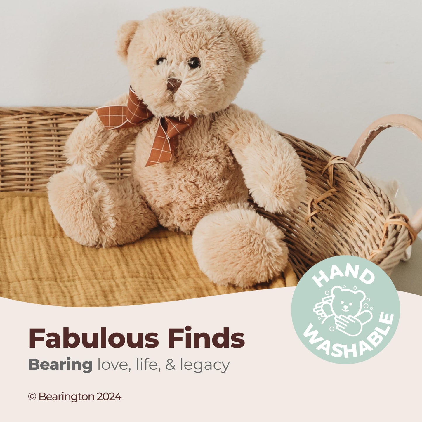 Bearington Lil' Bensen Stuffed Teddy Bear for Babies - 10" Soft Stuffed Bears Plush Toy with Classic Design - Adorable Cuddly Brown Bear Gift for Baby