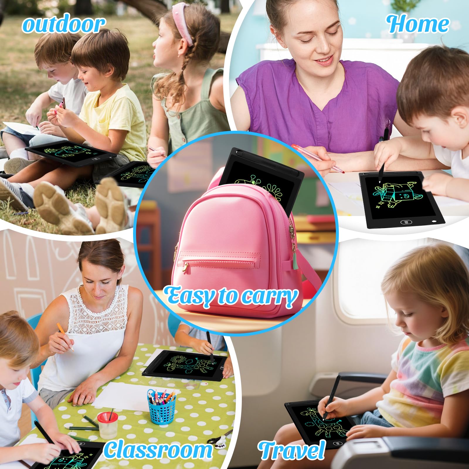24 Pack 8.5 inch LCD Writing Tablet for Kids - Erasable and Reusable Toddler Doodle Board, Ideal Drawing Pad for Learning Toy for Ages 3-8,Gift