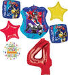 Transformer's 4th Birthday Party Supplies 7pc Foil Balloons Decorations