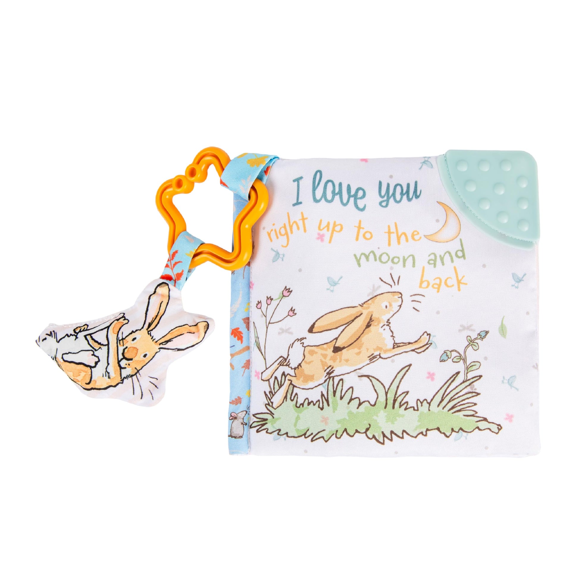 Kids Preferred Guess How Much I Love You… 5 Inch Soft Book Interactive Baby Teether Toy with Crinkle Sounds, Soft Textures, Bright Colors,