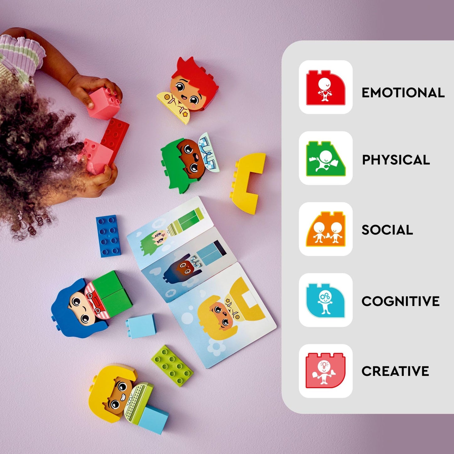 LEGO DUPLO My First Big Feelings & Emotions Interactive Toy, Colored Building Bricks and 4 Characters, Social and Emotional Play for Preschoolers, 1