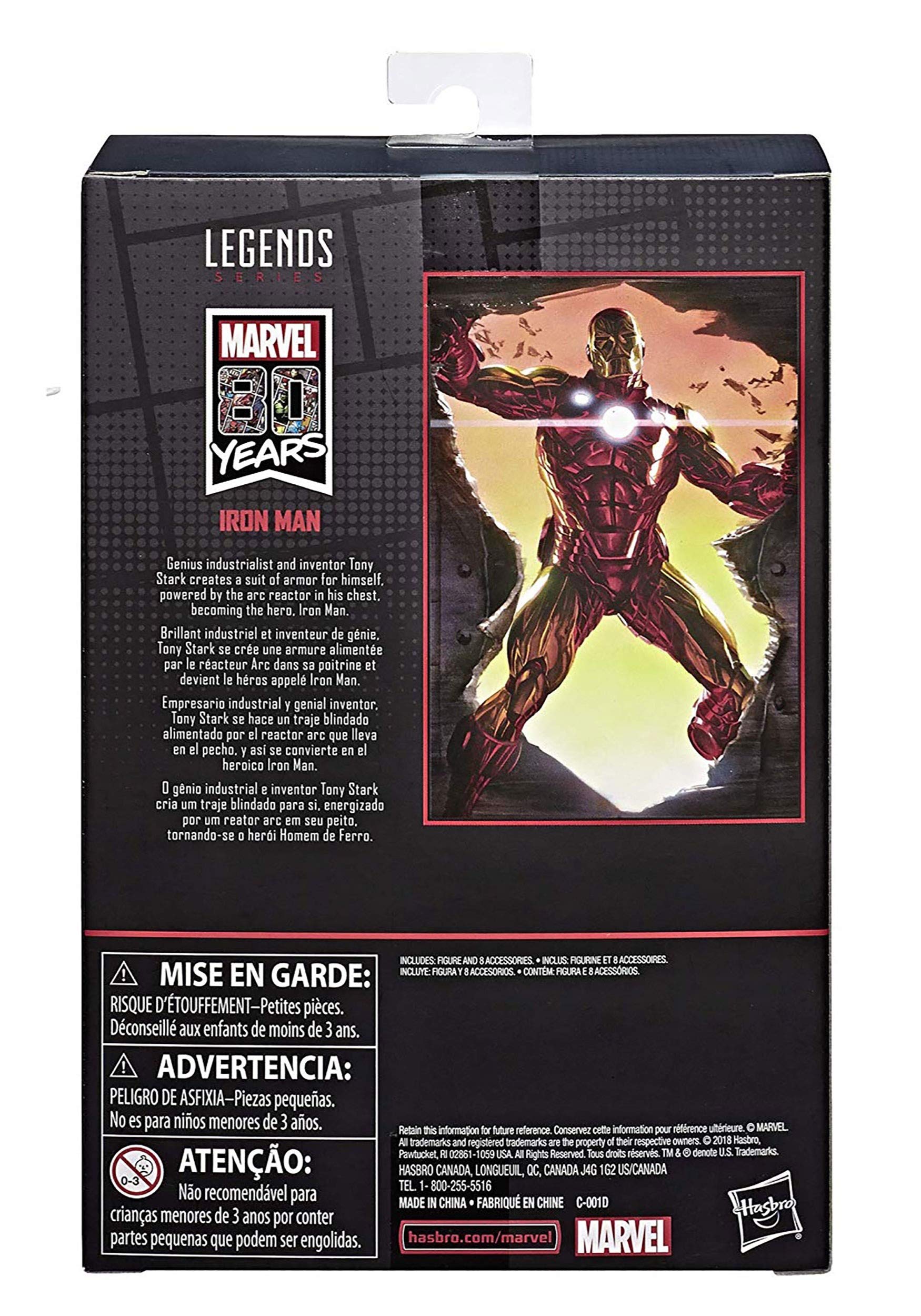 Marvel Comics 80th Anniversary Legends Series 6"-Scale Vintage Comic-Inspired Iron Man