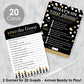 Big Dot of Happiness Adult Happy Birthday - Gold - 2-in-1 Birthday Party Cards - Activity Duo Games - Set of 20