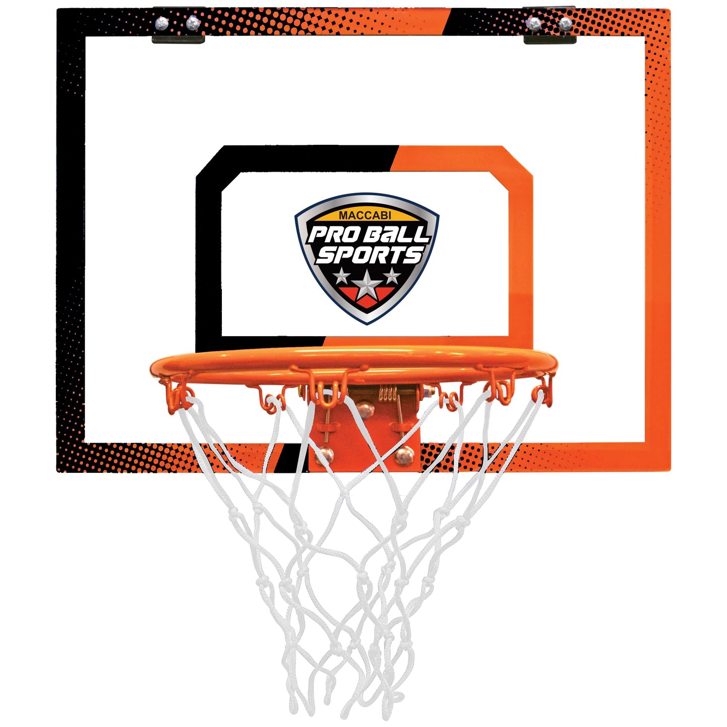 Maccabi Art - Over-The-Door Basketball Set - Clear Backboard, Easy Installation, and All-Inclusive Kit
