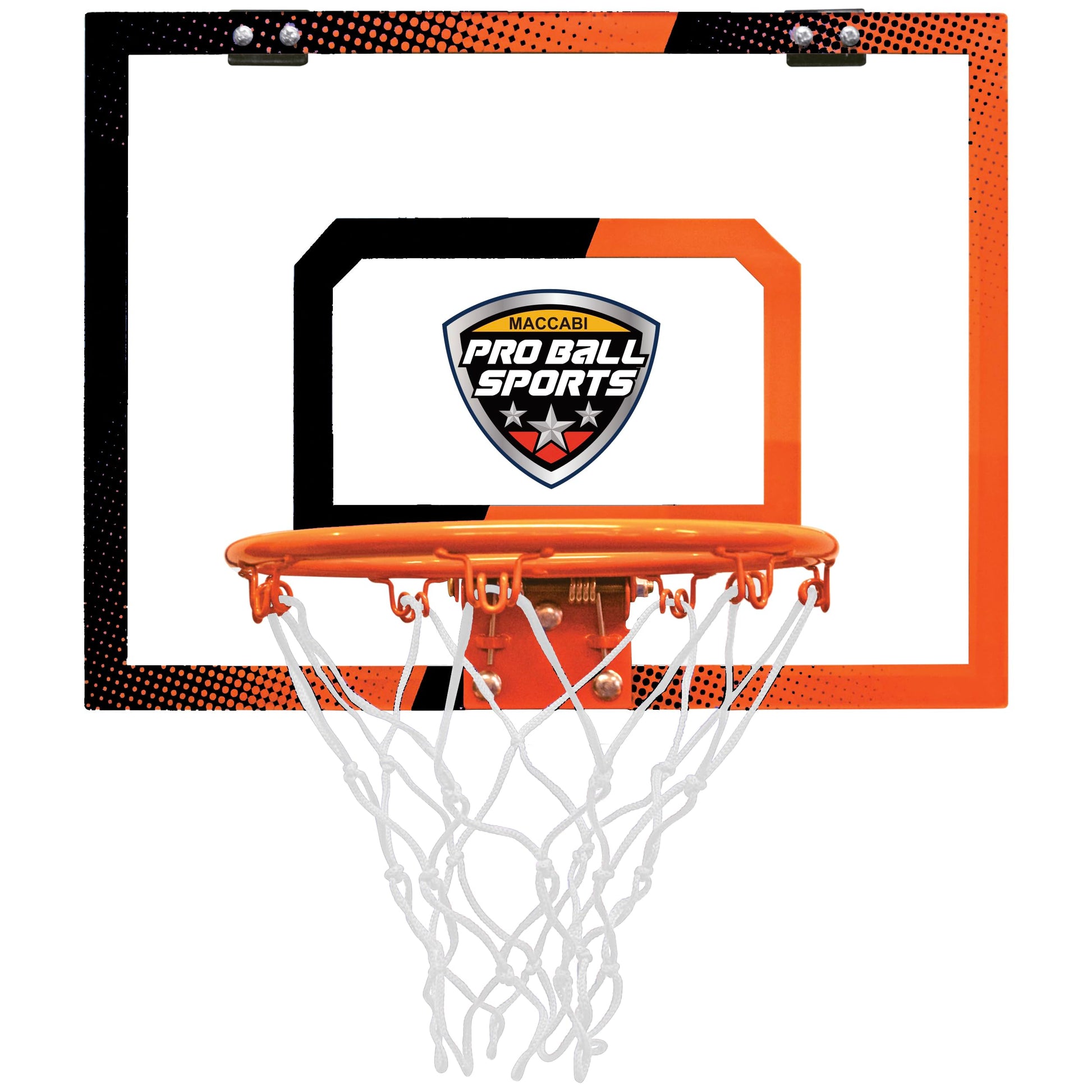Maccabi Art - Over-The-Door Basketball Set - Clear Backboard, Easy Installation, and All-Inclusive Kit