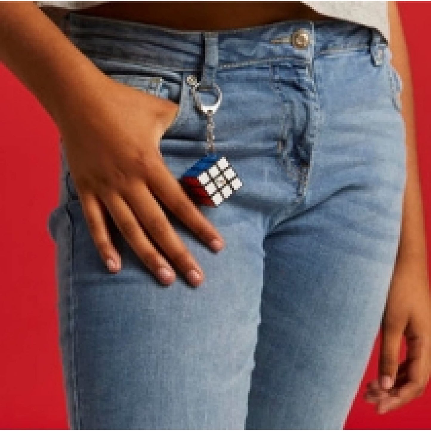 Rubik's Cube 3 x 3 Key Ring - Colourful Puzzle Game Rubik's - Mini Puzzle 3x3 Orginial Colour Matching - Classic Cube Problem Solving - Mini Version