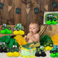 8 Pcs Farm Green Tractor Party Decoration, Farm Tractor Theme Honeycomb Centerpieces 3D Double Sided Table Decorations, Photo Booth Props for Kids